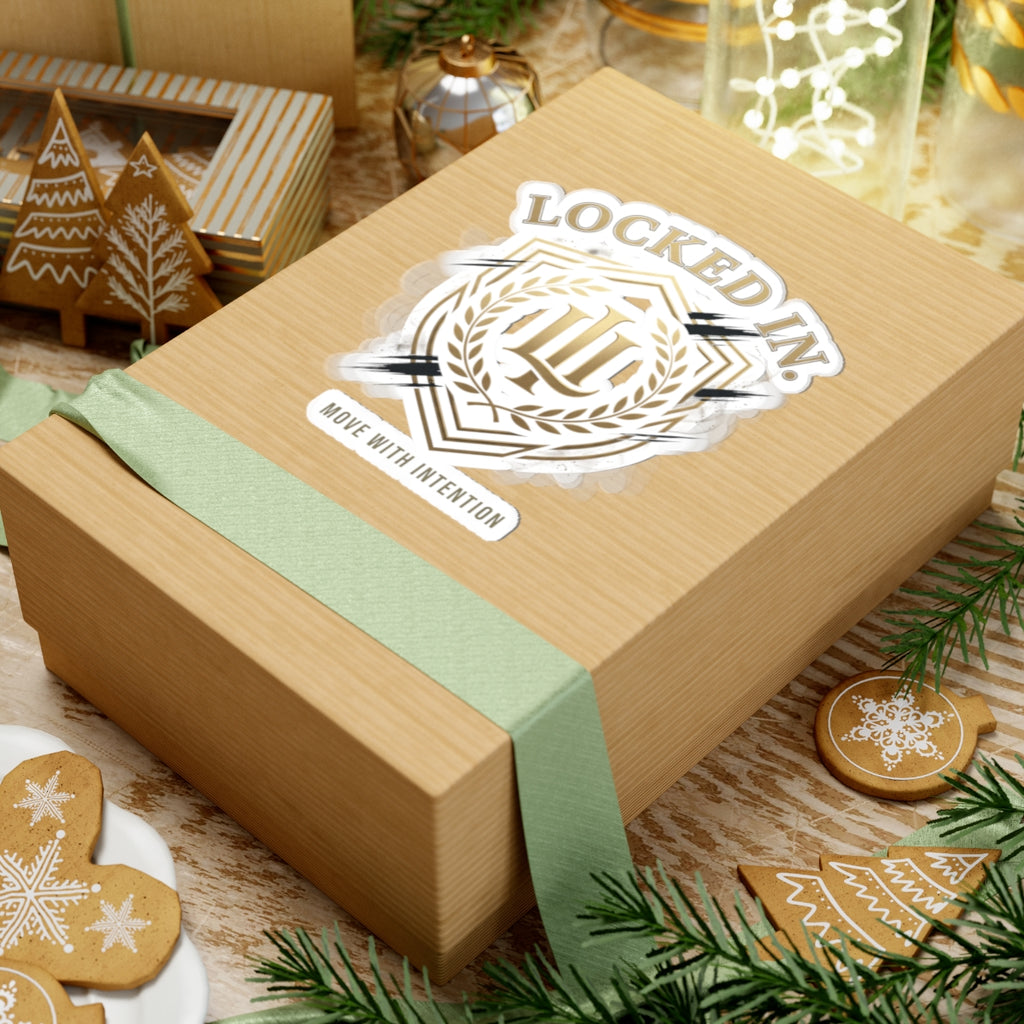 Retro soccer Locked In Laurel Crest sticker featuring championship season design on paper product by Printify.