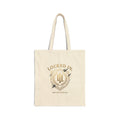 Printify Locked In Crest Tote bag featuring soccer championship and country pride design, perfect for supporters and casual use.