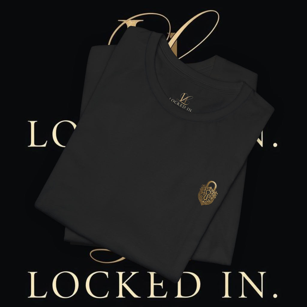 Locked In Crest T-shirt featuring retro soccer design and championship season graphics, perfect for supporters and fans.