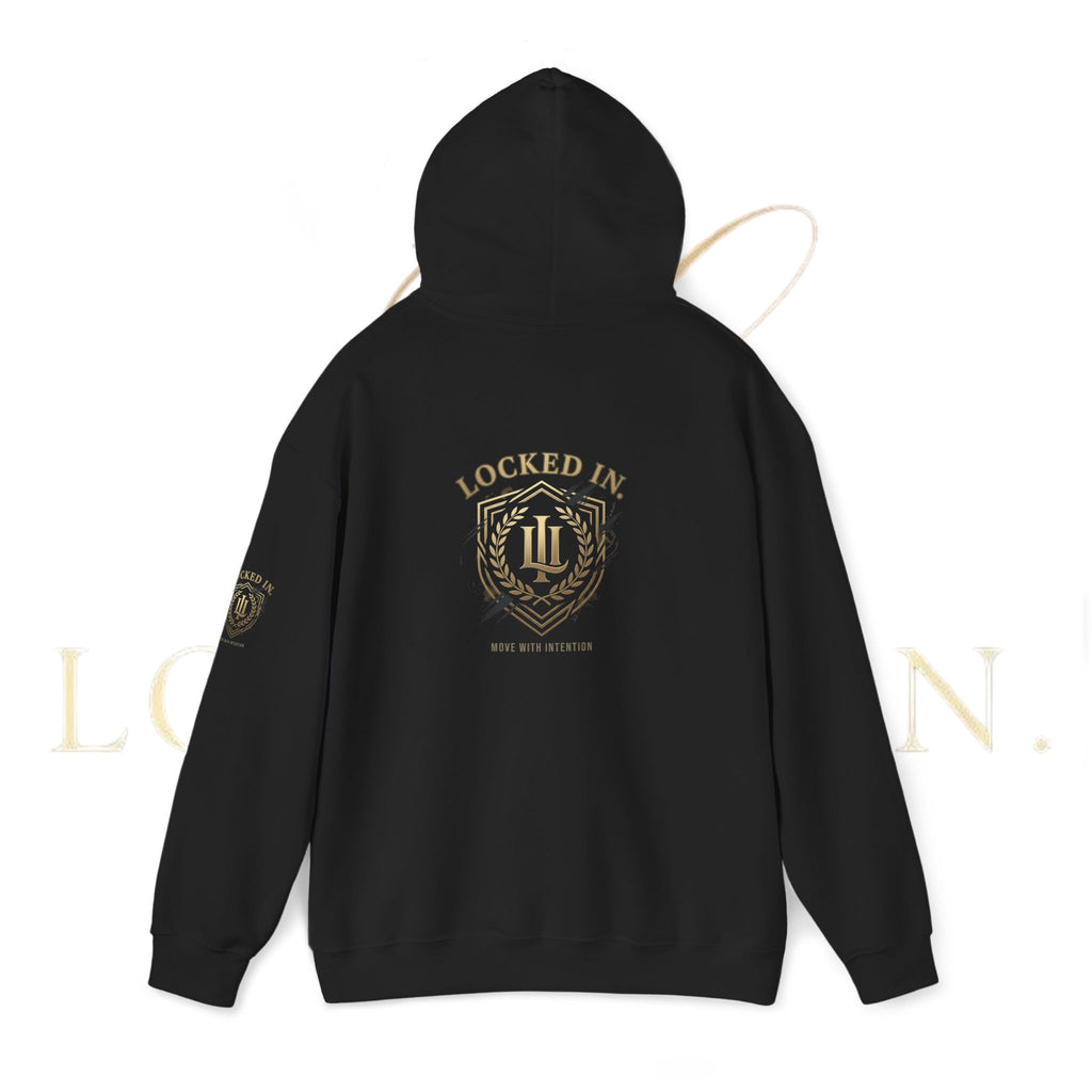 Locked In Crest hoodie featuring retro soccer design with country pride graphics, made by Printify.