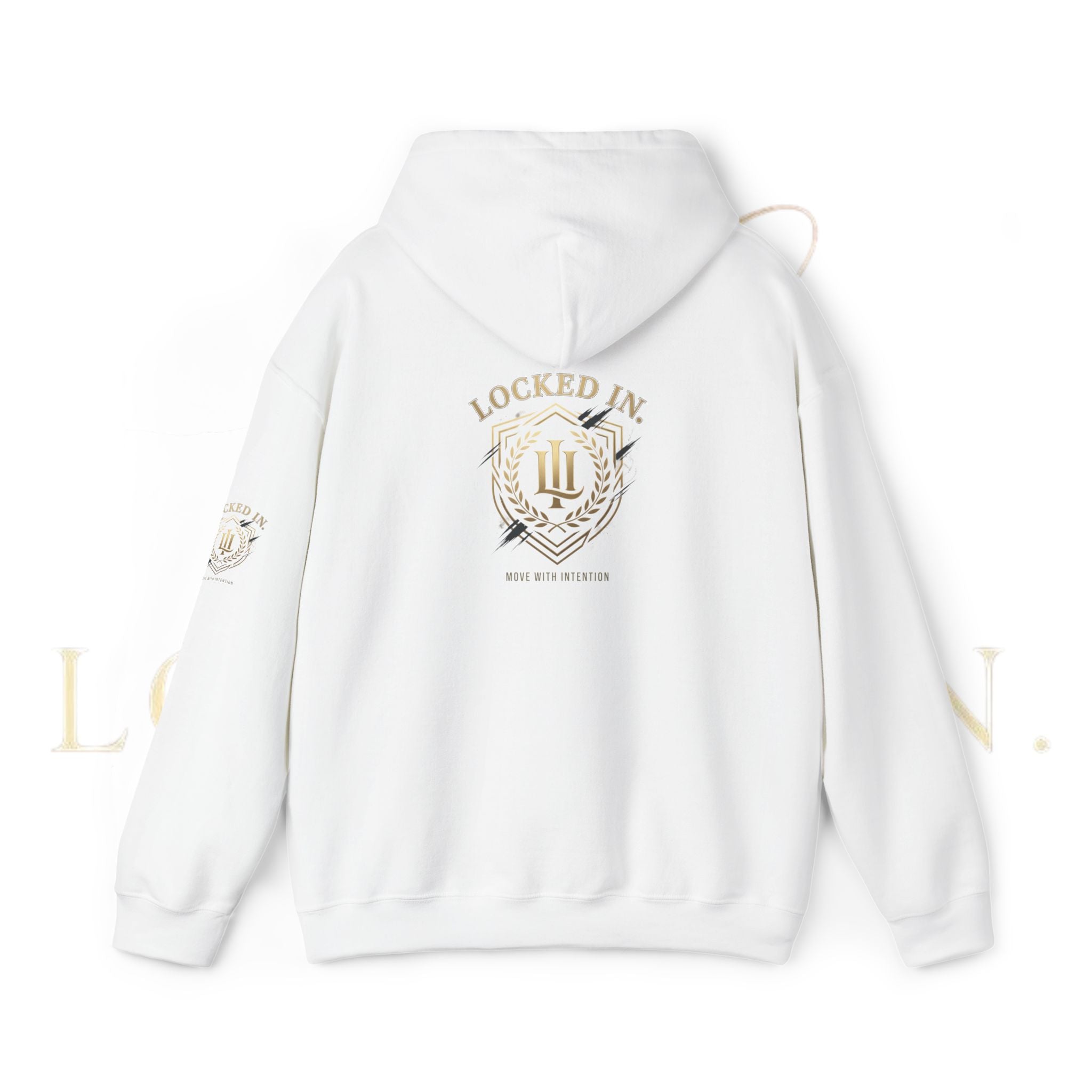 Locked In Crest hoodie featuring retro soccer design and country pride, made by Printify, with a front crest graphic and casual fit.