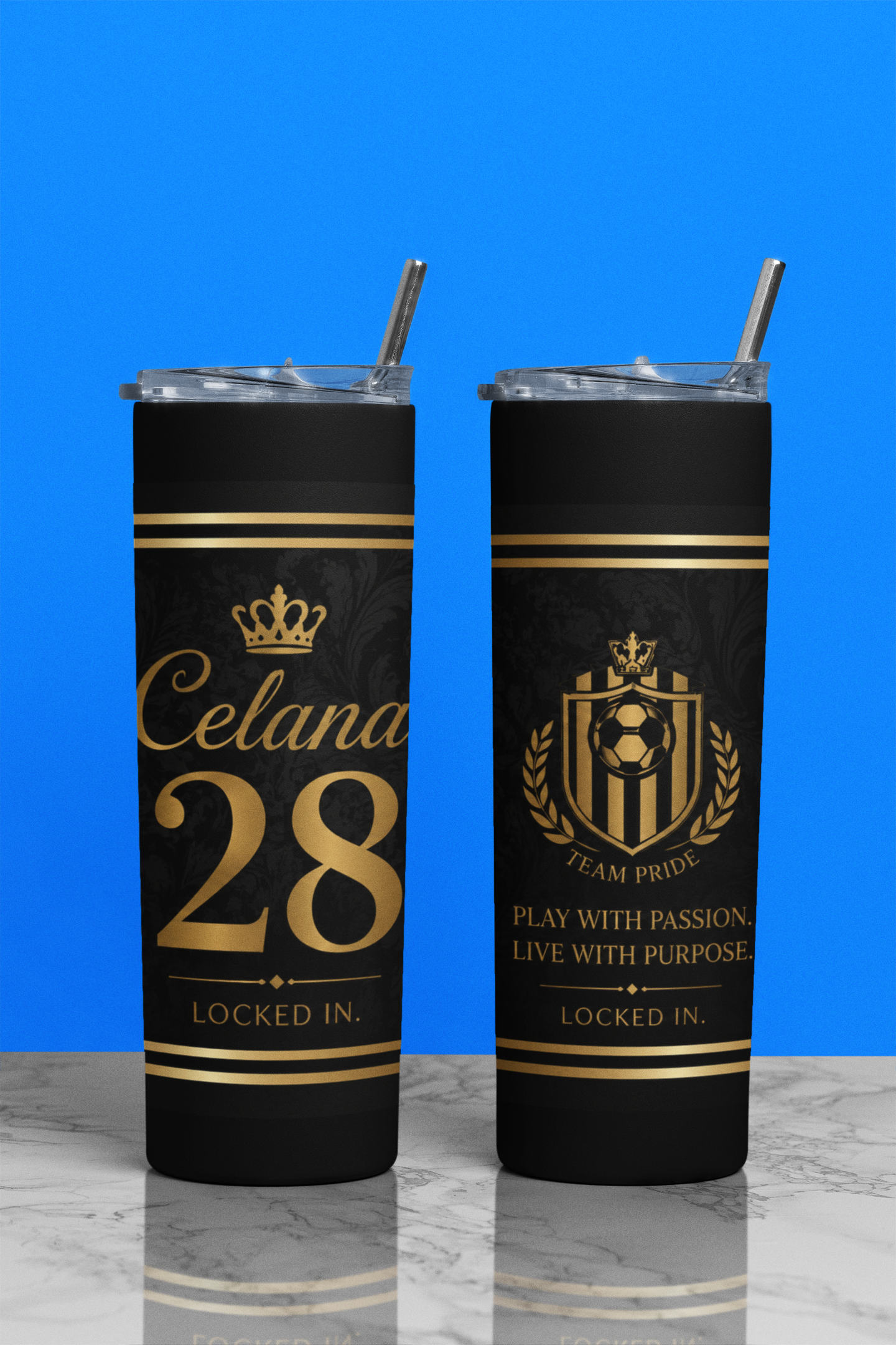 Personalized Team 20oz Stainless Steel Tumbler — Custom Team Tumblers