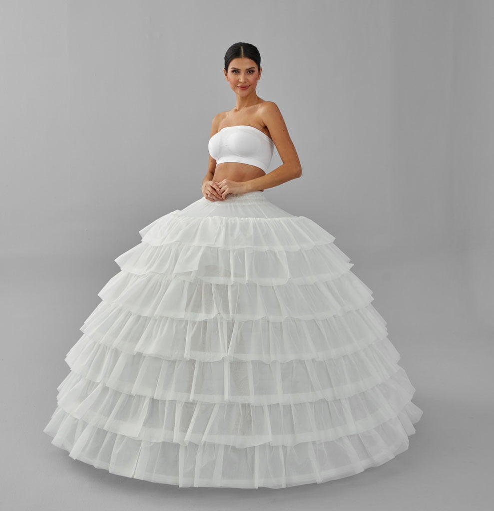 Bridal Port simple wedding ball gown crinoline petticoat skirt, layered underskirt for quinceanera or formal wedding dresses.