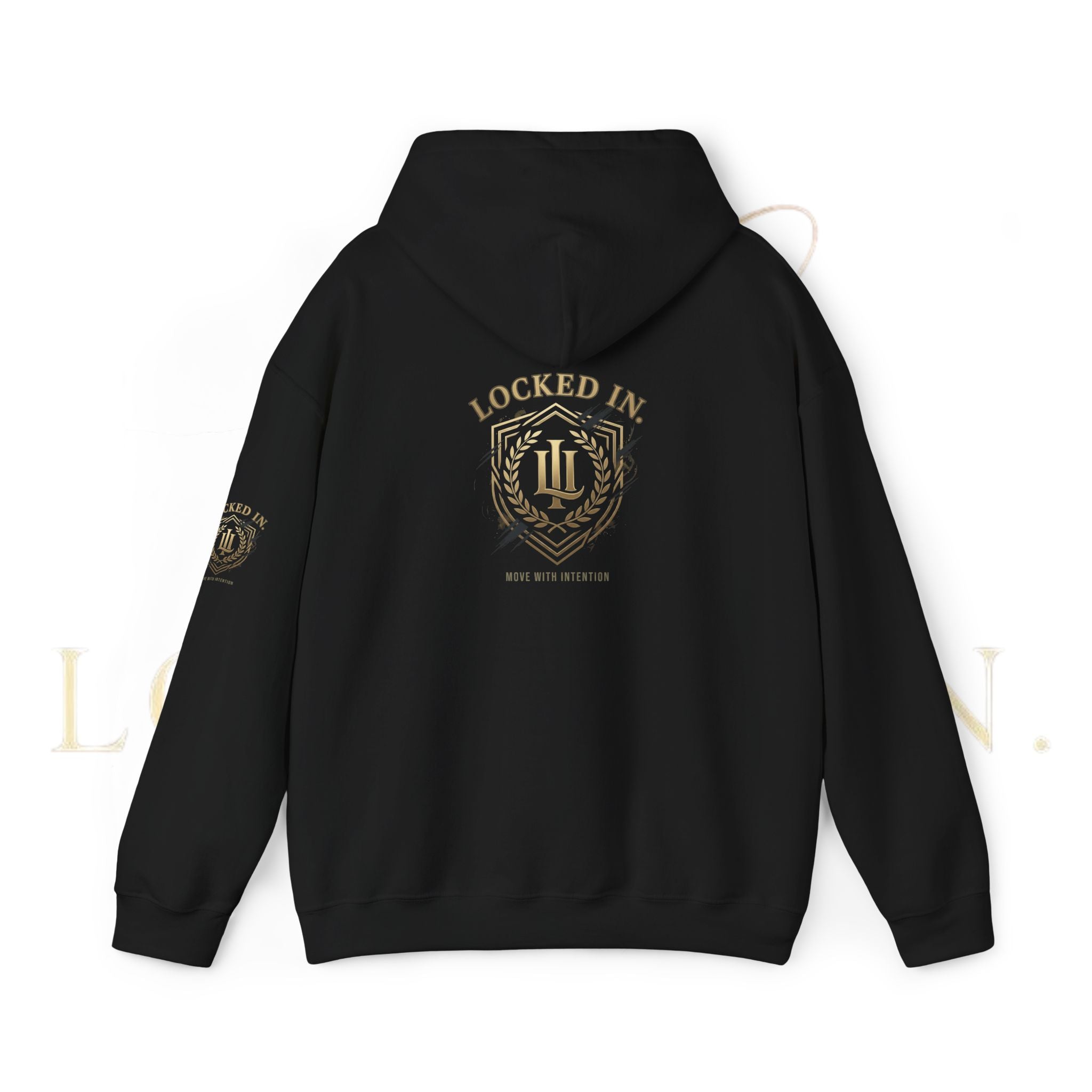 Locked In Crest hoodie featuring retro soccer design and country pride, with bold crest logo on front.