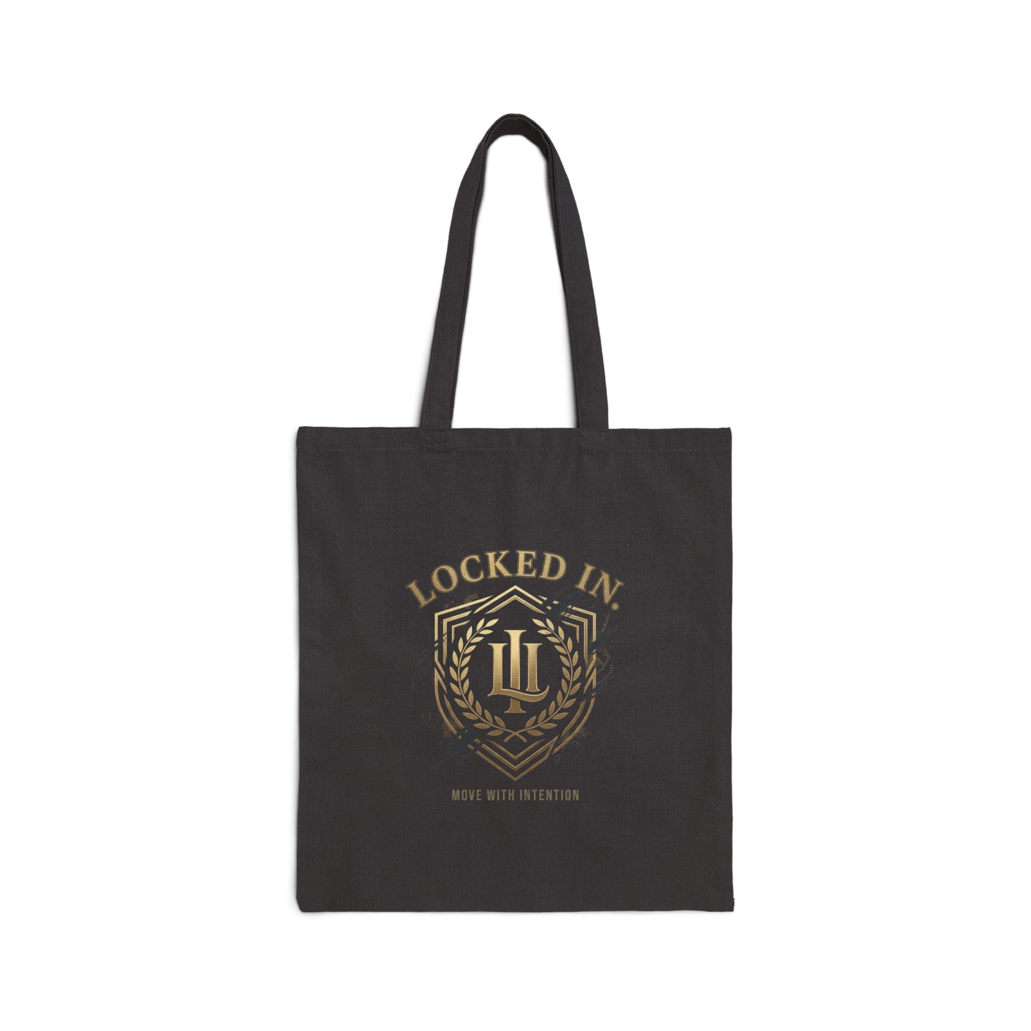 Printify Locked In Crest Tote bag featuring soccer championship and country pride design, with a retro supporters style.