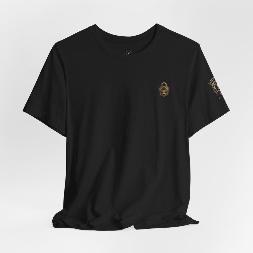 Locked In Crest T-shirt featuring retro soccer design and championship season graphics, ideal for supporters and fans.