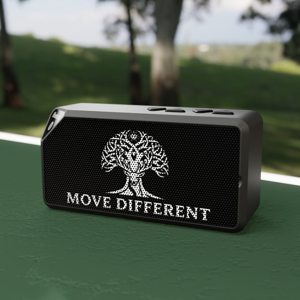 Printify Bluetooth speaker with a tree graphic design, portable accessories device for music on the go.