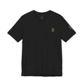Locked In Crest T-shirt featuring retro soccer design for championship season supporters, casual printify apparel.