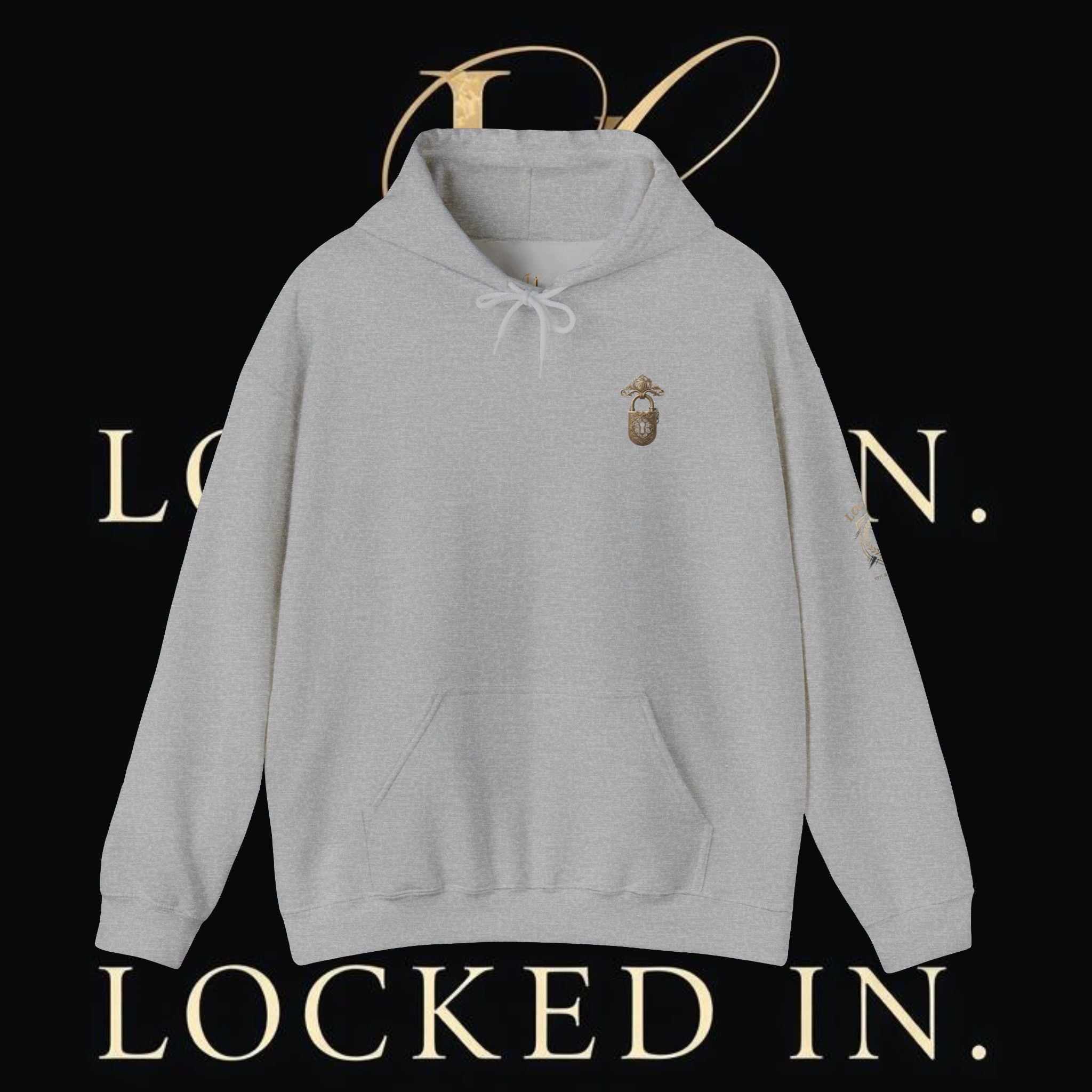 Locked In Crest Hoodie featuring retro soccer design and country pride, casual hoodie with vibrant graphics and comfortable fit.