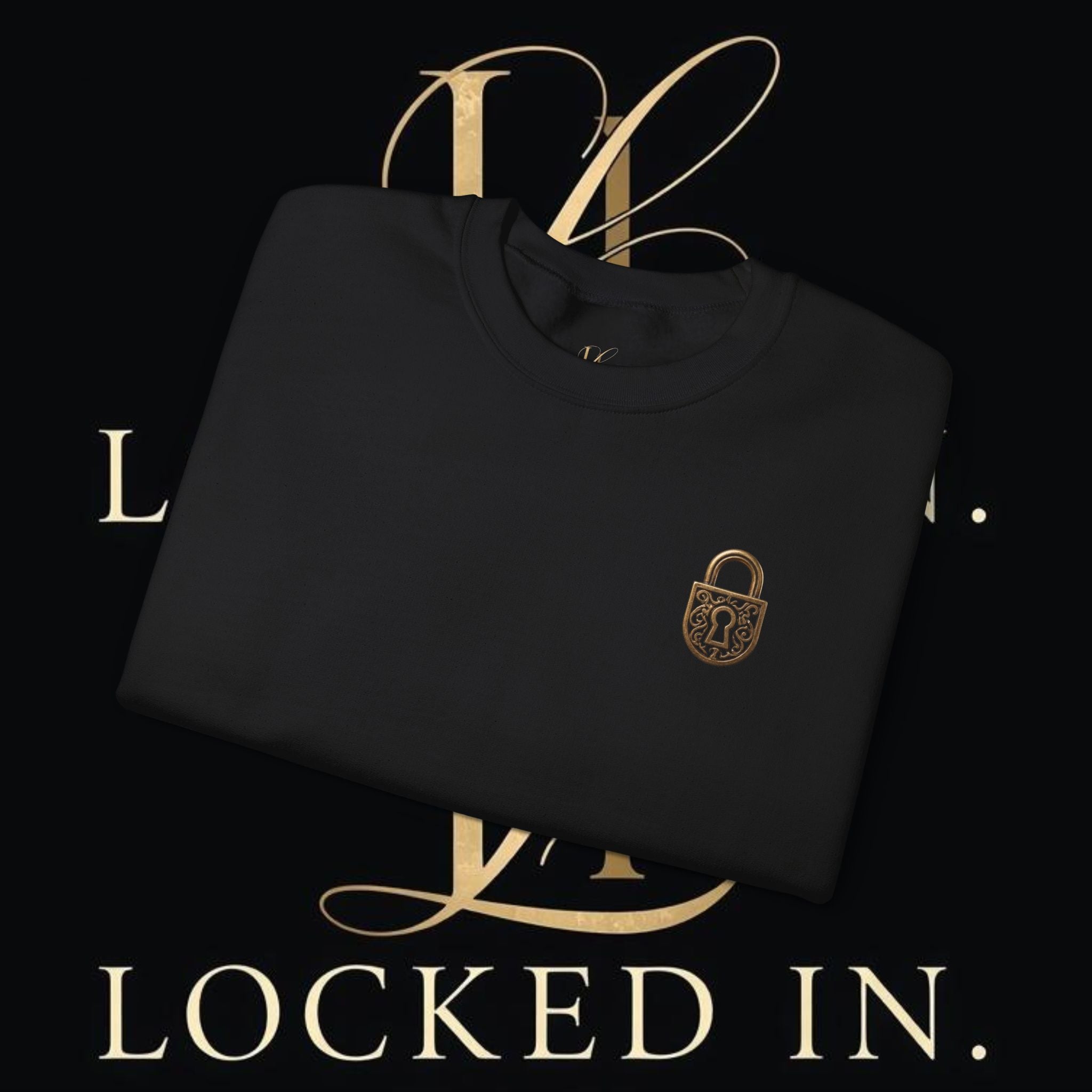 Locked In Crest crewneck sweatshirt featuring retro soccer design and country pride, made by Printify.