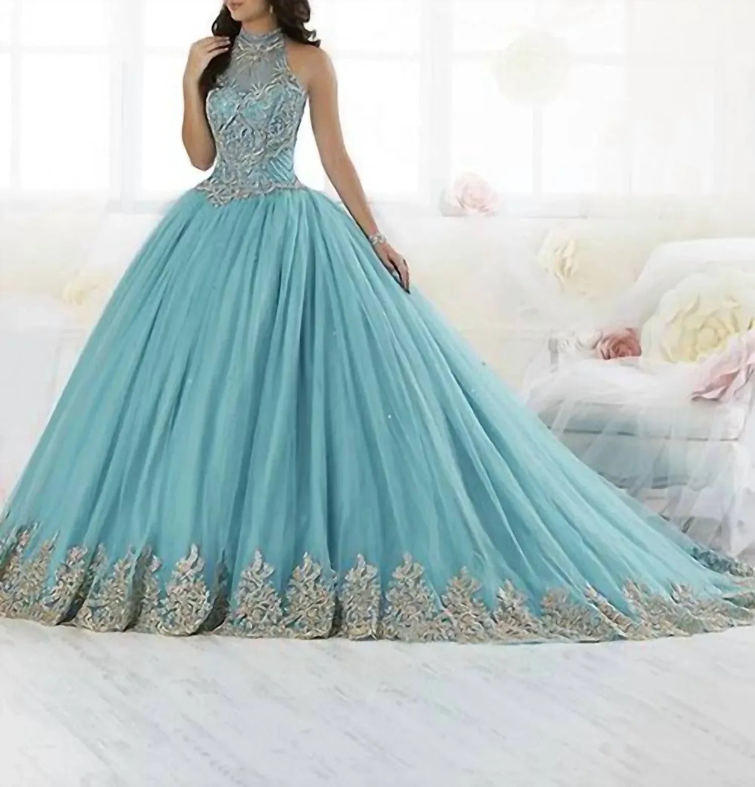 Elegant white straight tulle ball gown dress for women, featuring a fitted bodice and flowing maxi skirt by Rack Hunt.