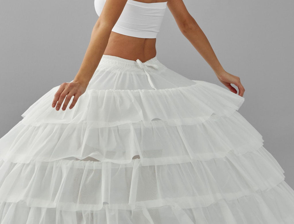 Bridal Port simple wedding ball gown crinoline petticoat skirt, quinceanera petticoat with full volume and lightweight fabric.