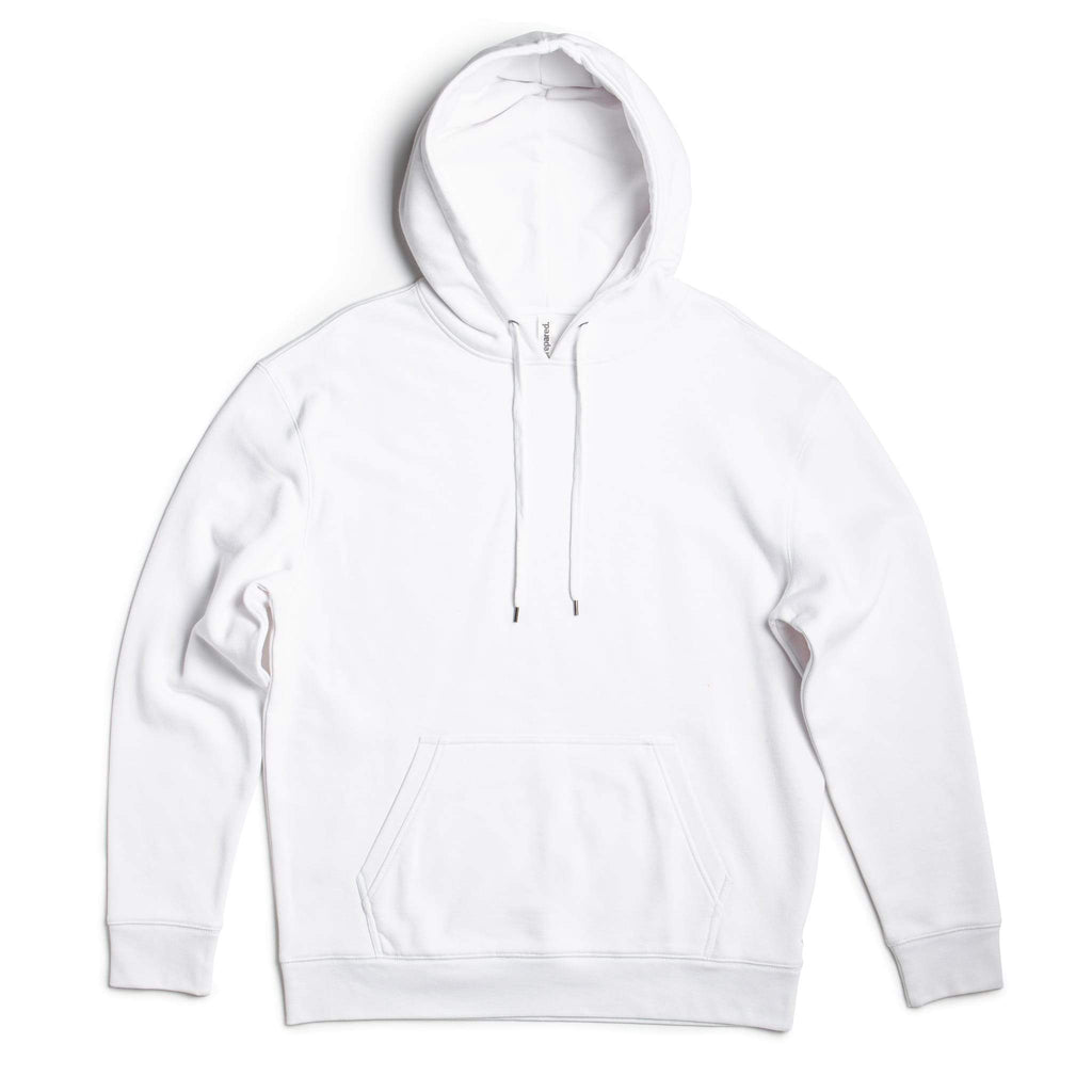 White men's heavyweight fleece hoodie by SpectraUSA, featuring a comfortable hooded pullover design.