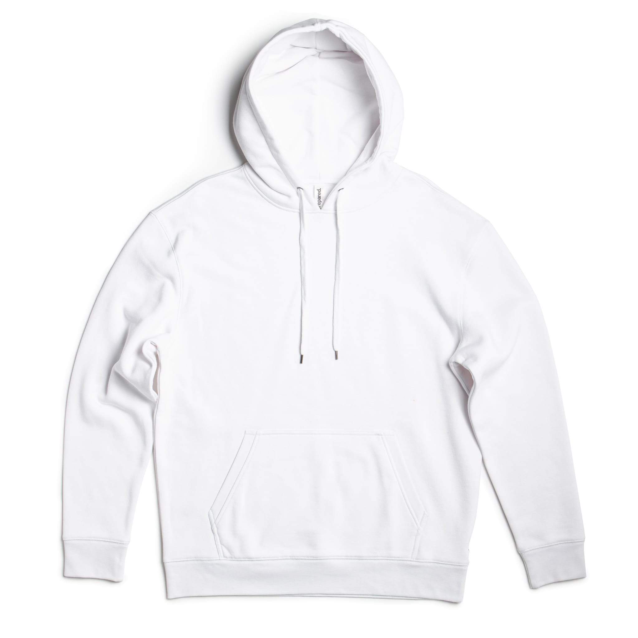 White men's heavyweight fleece hoodie by SpectraUSA, featuring a comfortable hooded pullover design.